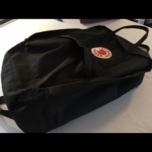 Larger size black fjallraven kanken backpack